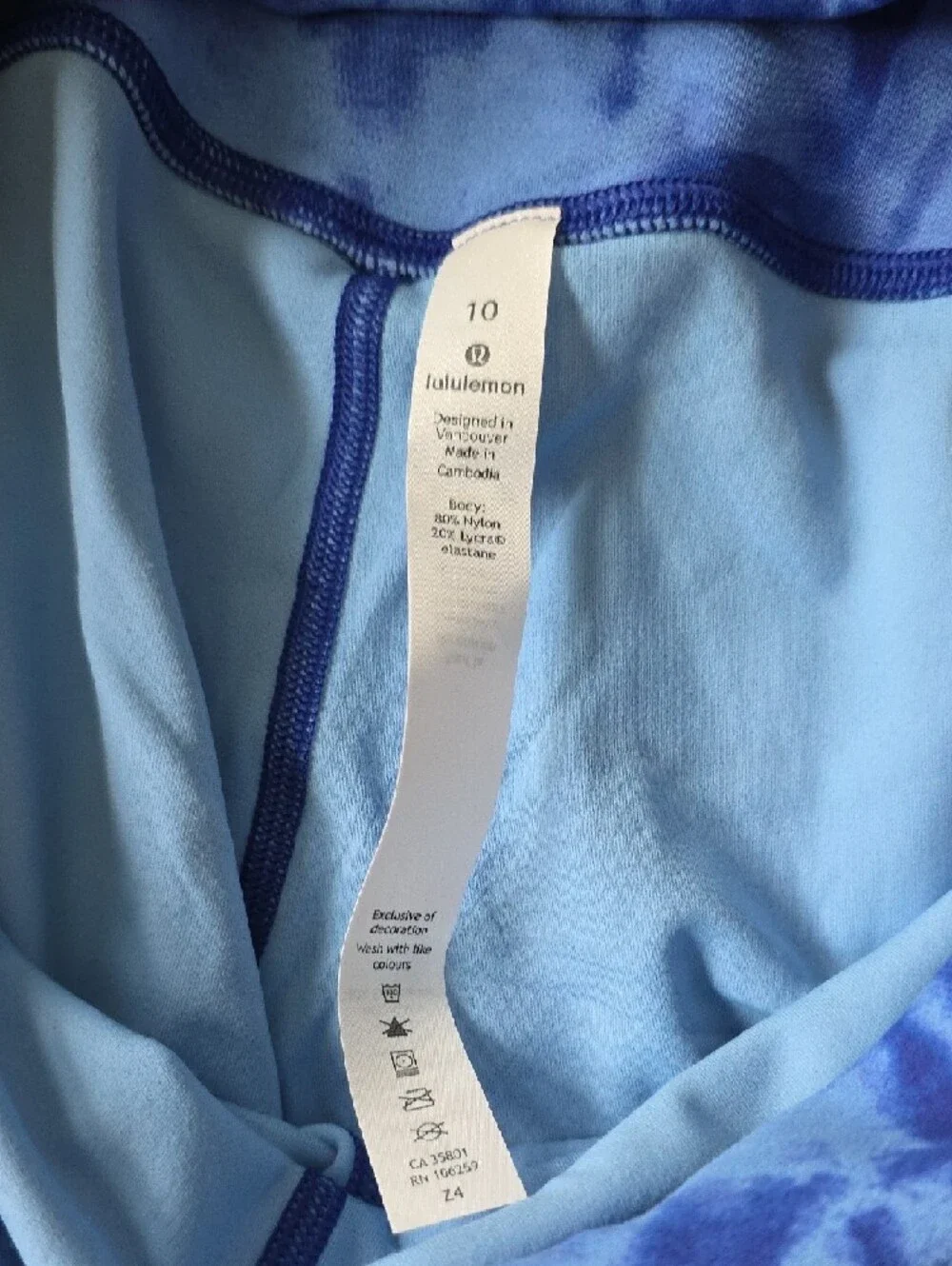 Lululemon Align Blue Tie-Dye Women’s Bike Shorts - Picture 2 of 10